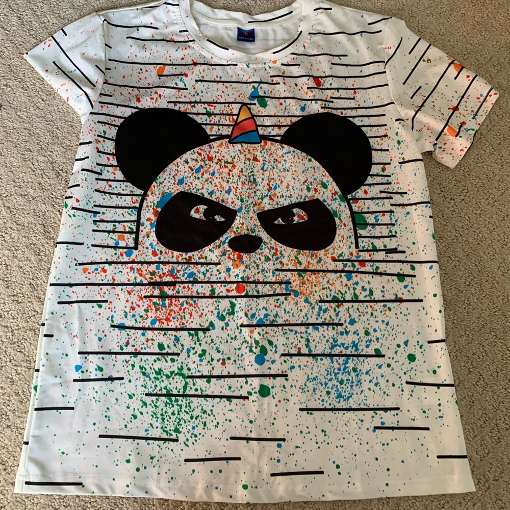 Unisex colorful panda shirt